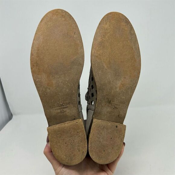 Musse & Cloud Light Gray Silver Perforated Leather Ankle Booties Size 40 (US 9) - Picture 11 of 14